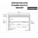Table inox 1500 x 600 mm adossée avec renfort PREMIUM / GOLDINOX