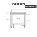 Table inox 700 x 600 mm adossée avec renfort sur roulettes / GOLDINOX