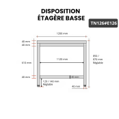 Table inox 1200 x 600 mm avec 2 étagères / GOLDINOX