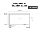 Table inox 1800 x 600 mm avec 2 étagères / GOLDINOX