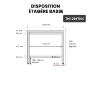 Table inox soubassement 1200 x 600 mm / GOLDINOX