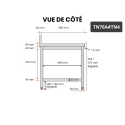 Table inox soubassement 700 x 600 mm adossée / GOLDINOX