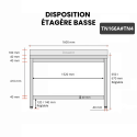 Table inox soubassement 1600 x 600 mm adossée / GOLDINOX