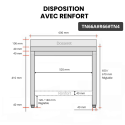 Table inox soubassement 600 x 600 mm adossée avec renfort / GOLDINOX