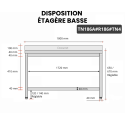 Table inox soubassement 1800 x 600 mm adossée avec renfort / GOLDINOX