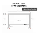 Table inox soubassement 2000 x 600 mm avec renfort sur roulettes / GOLDINOX
