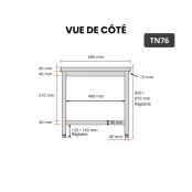 Table inox 700 x 600 mm IDEAL / GOLDINOX