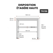 Table inox 1000 x 600 mm ECO / GOLDINOX