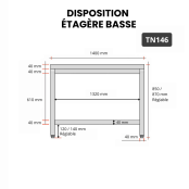 Table inox 1400 x 600 mm ECO / GOLDINOX
