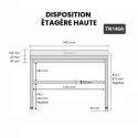 Table inox 1400 x 600 mm adossée ECO / GOLDINOX