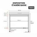 Table inox 600 x 700 mm adossée PREMIUM / GOLDINOX 