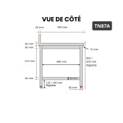 Table inox 800 x 700 mm adossée PREMIUM / GOLDINOX 
