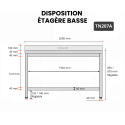 Table inox 2000 x 700 mm adossée ECO / GOLDINOX 