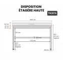 Table inox 2000 x 700 mm adossée ECO / GOLDINOX 