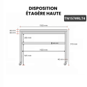 Table inox 1500 x 700 mm sur roulettes / GOLDINOX 
