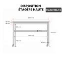 Table inox 2000 x 700 mm sur roulettes / GOLDINOX 