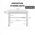 Table inox 1500 x 700 mm adossée sur roulettes / GOLDINOX 