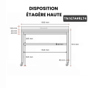 Table inox 1600 x 700 mm adossée sur roulettes / GOLDINOX 