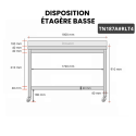 Table inox 1800 x 700 mm adossée sur roulettes / GOLDINOX 