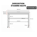 Table inox 1800 x 700 mm adossée sur roulettes / GOLDINOX 