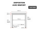 Table inox 800 x 700 mm avec renfort / GOLDINOX