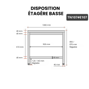 Table inox 1000 x 700 mm avec 2 étagères / GOLDINOX