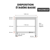 Table inox 1200 x 700 mm avec 2 étagères / GOLDINOX