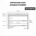 Table inox 1500 x 700 mm adossée avec 2 étagères / GOLDINOX