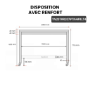 Table inox soubassement 2000 x 700 mm avec renfort sur roulettes / GOLDINOX