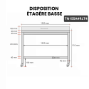 Table inox 1500 x 500 mm adossée sur roulettes / GOLDINOX