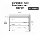 Table inox 1200 x 500 mm adossée avec renfort / GOLDINOX
