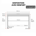 Table inox 1800 x 500 mm adossée avec renfort / GOLDINOX