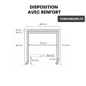 Table inox 800 x 500 mm avec renfort sur roulettes / GOLDINOX