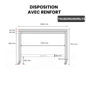 Table inox 2000 x 500 mm avec renfort sur roulettes / GOLDINOX