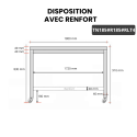 Table inox 1800 x 500 mm avec renfort sur roulettes / GOLDINOX