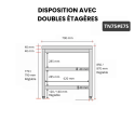 Table inox 700 x 500 mm avec 2 étagères / GOLDINOX