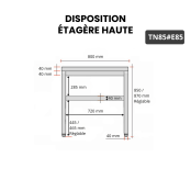 Table inox 800 x 500 mm avec 2 étagères / GOLDINOX
