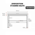 Table inox 1500 x 500 mm avec 2 étagères / GOLDINOX