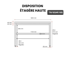 Table inox 1800 x 500 mm avec 2 étagères / GOLDINOX