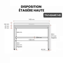 Table inox 1400 x 500 mm adossée avec 2 étagères / GOLDINOX