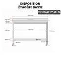 Table inox 1800 x 500 mm adossée avec 2 étagères sur roulettes / GOLDINOX