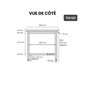 Table inox 1600 x 500 mm / GOLDINOX