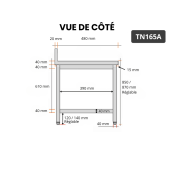 Table inox 1600 x 500 mm adossée / GOLDINOX