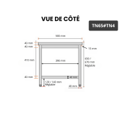 Table inox soubassement 600 x 500 mm / GOLDINOX