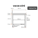 Table inox soubassement 800 x 500 mm adossée / GOLDINOX