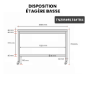 Table inox soubassement 2000 x 500 mm sur roulettes / GOLDINOX