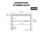Table inox 1600 x 800 mm / GOLDINOX