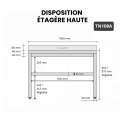 Table inox 1000 x 800 mm adossée / GOLDINOX