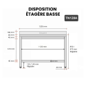 Table inox 1200 x 800 mm adossée / GOLDINOX