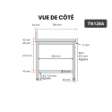 Table inox 1200 x 800 mm adossée / GOLDINOX